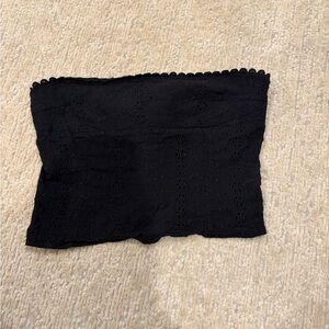 Amazon Black Eyelet Crop Top